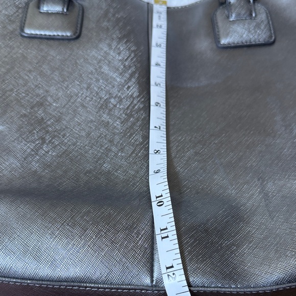 Tory Burch Shimmering Silver Tote - Picture 13 of 16